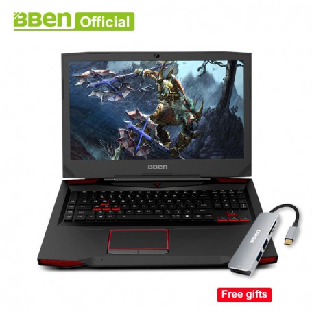 Bben G17 Win 10 Pro Activated laptop Intel i7-7700HQ CPU 8GB/16GB/32GB RAM Wireless wifi Russian-English language keyboard