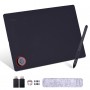 Graphic Drawing Tablet With Roller Key Large Active Area Digital Tablet Writing Board Knob 8192 Level Battery-Free Stylus For PC