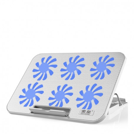 Cooling Base Laptop Cooling Pad Gaming Laptop Stand Cooler Six Fans Two USB Port 2400RPM Adjustable Notebook Stand For Laptop