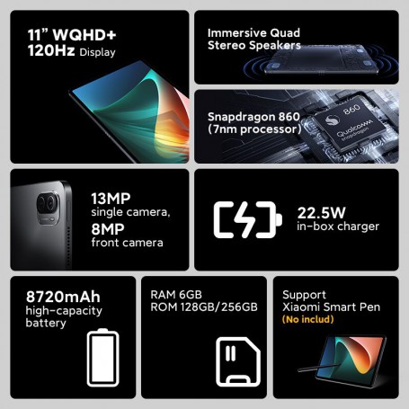 Original HD 4K Screen Snapdragon 845 Android 11 Tablet PC 4G/5G Wifi 12GB 512GB 10 Core Tablet Computer With Keyboard Mouse