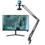 48MP 4K 1080P HDMI USB Industrial Video Digital Microscope Camera 130X Zoom C Mount Lens Cantilever stand For Repair Soldering
