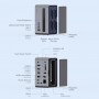 USB C Docking Station with Dual HDMI-compatible M.2 SSD Enclosure Ethernet 100W PD USB Hub SD/TF for Laptop Macbook Pro