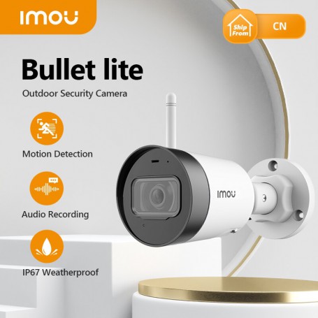 Dahua imou Bullet lite IP67 Weatherproof Outdoor Camera Built-in Microphone Alarm Notification 30M Night Vision Wifi IP Camera
