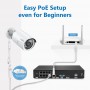 SANNCE 5MP POE Video Surveillance Cameras System 8CH H.264+ 5MP NVR Recorder 5MP Security Cameras Audio Recording POE IP Cameras