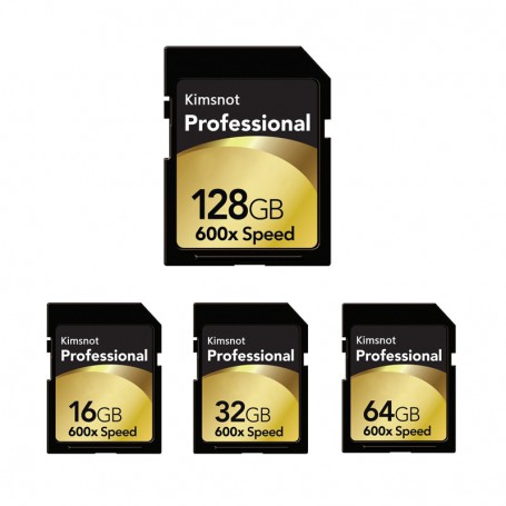 Kimsnot Professional SDXC Card 64GB 128GB 256GB 16GB 32GB SDHC SD Card Memory Card C10 High Speed 90Mb/s 600x For Nikon Canon
