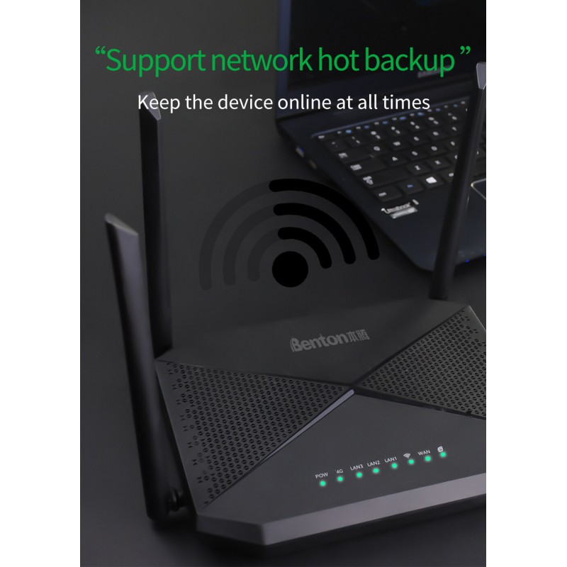 Benton 4G Cat4 Wireless Router 300 Mbps 4 Antennas Unlimited Internet ...