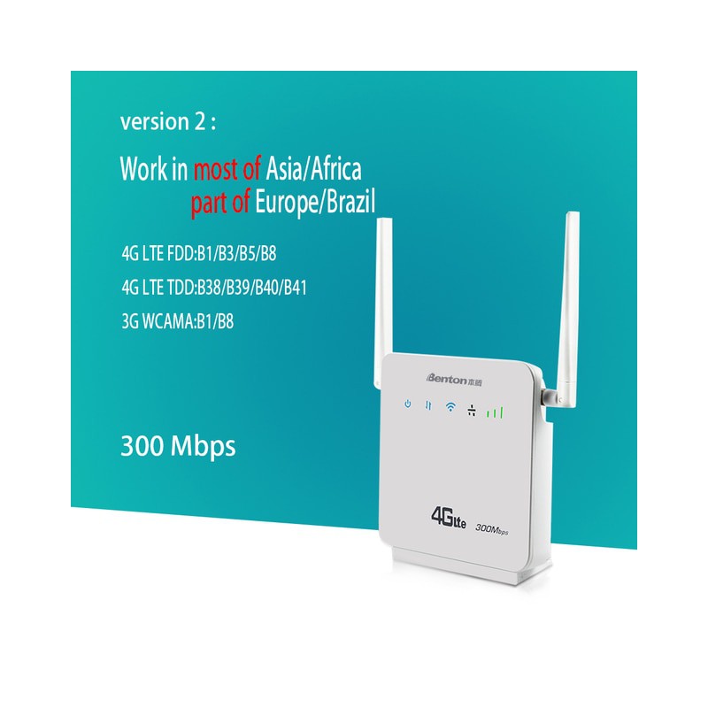 Benton R06 Unlock 4G Wifi Router Wireless Networking Modem 4 External ...