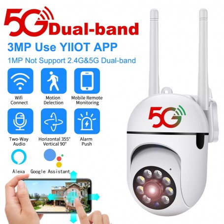 New 3MP PTZ Wifi IP Surveillance Camera Outdoor 4X Digital Zoom AI Human Detect Wireless Camera H.264 Audio Security CCTV Camera