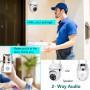 New 3MP PTZ Wifi IP Surveillance Camera Outdoor 4X Digital Zoom AI Human Detect Wireless Camera H.264 Audio Security CCTV Camera