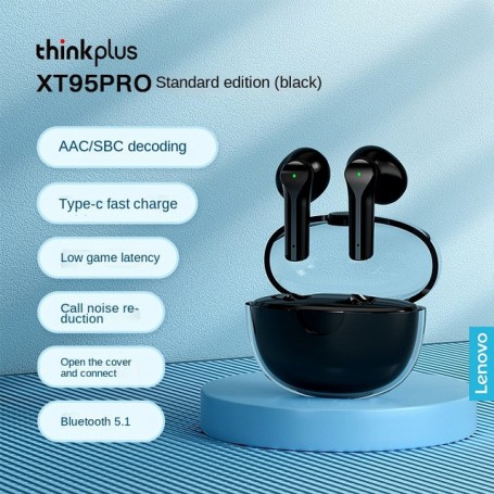 NEW Original Lenovo XT95 Pro Bluetooth5.1 High-end Earphone 9D HIFI Sound Sport Waterproof TWS Wireless Earbuds support ACC/SBC
