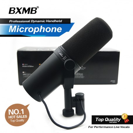 SM7B Professional Cardioid Dynamic Microphone Selectable Frequency Response for Live Vocals Recording Studio Performance Mic