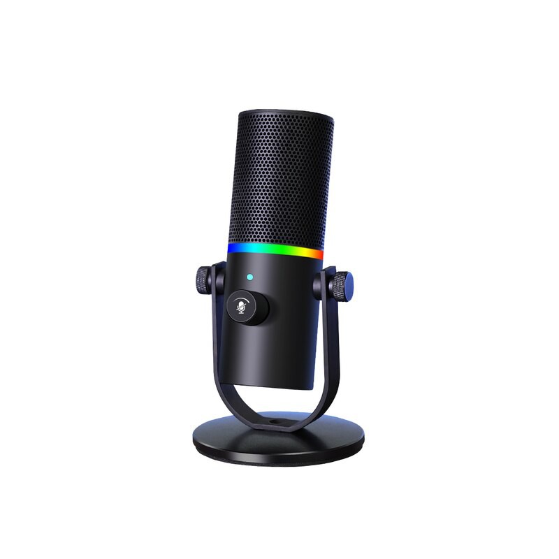 YARMEE RGB USB Condenser Gaming Microphone Professional Intelligent Noise Reduction Desktop
