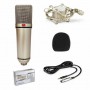 All Metal Condenser Microphone Kit with Arm Stand Pop Filter Metal Shock Mount Professional Recording Microphone For Podcast