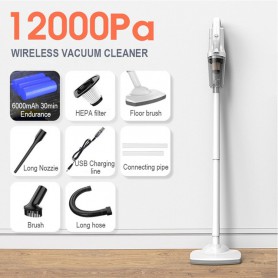 Handheld Wireless Vacuum Cleaners High-Power USB Rechargeable Household  Cordless Dry and Wet Button Vacuum Cleaner for Car Home