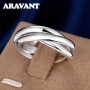 925 Silver Triple Ring For Women Fashion Wedding Jewelry
