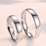 Ring Pure 100% 925 Silver Couple Ring  Simple Smooth Wedding Band Jewelry Anniversary Gift for Lovers Women Men