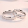 Ring Pure 100% 925 Silver Couple Ring  Simple Smooth Wedding Band Jewelry Anniversary Gift for Lovers Women Men