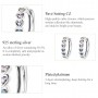 bamoer Heart-Shaped Earrings 925 Sterling Silver Stackable Rainbow Zircon Ear Buckles for Women & Girls Fine Jewelry DIY Gifts