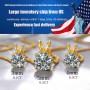 6.5mm 1CT Moissanite Necklace For Woman Pendant 925 Silver Necklace For Women Chains Party Bridal Fine Jewelry