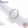 S925 Sterling Silver Pink Wreath Finger Rings for Women Engagement Wedding Finger Ring Statement Jewelry SCR681