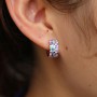 rose gold color rainbow cubic zirconia mini hoop earring 2018 trendy fashion female Gift party Classic hoop earring jewelry