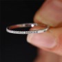 Fashion 100% 925 Sterling Silver Created Moissanite Gemstone Wedding Band Romantic Women Rings Fine Jewelry Wholesale