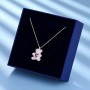 Fashion Beating Love Bear Female Fine Short Geometric Clavicle Chain Necklace For Women Pendant Jewelry Valentine's Day Gift