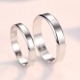 Fashion Pure 925 Sterling Silver Couple Ring Simple Smooth Wedding Lovers Ring Jewelry Accessories Gift for Women Men