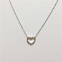 Fashion Real 925 Solid Sterling Silver Necklace Women Heart Jewelry 3 Colors Link Chain & Pendants Accessories Gift For Party
