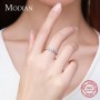 Real 925 Sterling Silver Rings For Women Round Classic Ten Hearts Zircon Ring Romantic Wedding Statement Jewelry With Box