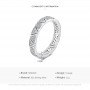 Real 925 Sterling Silver Rings For Women Round Classic Ten Hearts Zircon Ring Romantic Wedding Statement Jewelry With Box