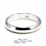 Pure 925 Sterling Silver Rings For Women And Men Simple Couple Ring Smooth Wedding Band For Lovers
