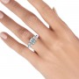 Emerald Cut D Color Moissanite Ring 2 cttw 3-stone Engagement Wedding Bands 925 Sterling Silver For Women