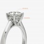 2 Ct Round Cut Moissanite Diamond Rings Classical Six-Prong 925 Sterling Silver Wedding Anniversary Jewelry For Women