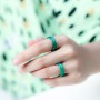 100% Natural green jade agate rings for women men jade ring green white  red jade jewelry Chalcedony tail ring