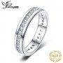 Solid 925 Sterling Silver Wedding Engagement Ring for Woman AAAAA CZ Simulated Diamond Band Ring Luxury Jewelry