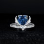 JewelryPalace New Arrival Angel Wing Love Heart 2.2ct Blue Gemstone 925 Sterling Silver Ring for Woman Fashion Fine Jewelry Gift