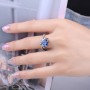 JewelryPalace New Arrival Angel Wing Love Heart 2.2ct Blue Gemstone 925 Sterling Silver Ring for Woman Fashion Fine Jewelry Gift