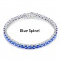 ATTAGEMS 2021 Luxury Solid 925 Sterling Silver Tanzanite Sapphire Spinel Gemstone Strand Bracelets Fine Jewelry Gift for Women
