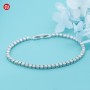 GIGAJEWE 4.3ct 3.0mmX43Pcs D Color  Round Cut White Gold Plated 925 Silver Moissanite Tennis Bracelet Woman Girlfriend Gift