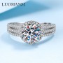 2CT 3CT 9MM Moissanite Silver Ring With GRA Certificate S925 Jewelry Wedding Party Woman Gift