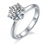 100% S925 2 carats Moissanite Rings Diamond Engagement Rings For Women Girls Gift Sterling Silver Jewelry