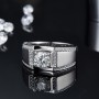 100% Moissanite Rings 1ct Brilliant Diamond Engagement Rings For Men Proposal Ring Promise Gift Sterling Silver Jewelry