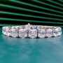 Cut Moissanite Diamond Bracelet 100% Real 925 Sterling Silver Engagement Wedding bangles Bracelets for women Men Jewelry