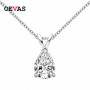 Real 1.5 Carat Pear Cut moissanite 100% 925 Sterling Silver Pendant Necklace For Women Sparkling Wedding Fine Jewelry Gift
