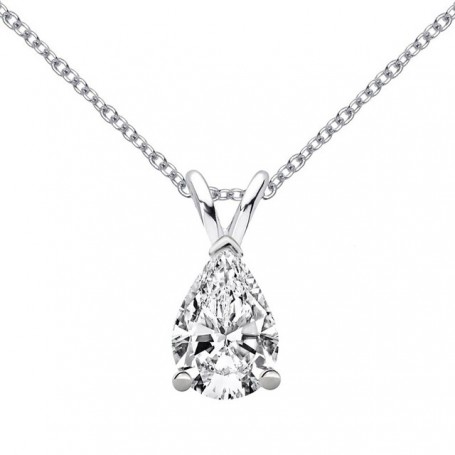 Real 1.5 Carat Pear Cut moissanite 100% 925 Sterling Silver Pendant Necklace For Women Sparkling Wedding Fine Jewelry Gift