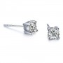 Solid 14K White Gold Wedding Earrings Stud Tested Positive 0.5Ct/each D VVS1 Moissanite Diamond Jewelry for women