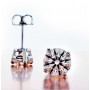 Test Positive 2Ct/each D Moissanite Diamond Female Stud Earrings 18K White Gold Stud Female Engagement Jewelry for Women