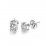 Test Positive 2Ct/each D Moissanite Diamond Female Stud Earrings 18K White Gold Stud Female Engagement Jewelry for Women