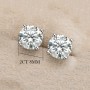 100%-S925 Sterling Silver 2CT 8MM Moissanite Stud Earrings with Certificate Super Flash Wedding Party Jewelry